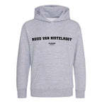 Ruud van Nistelrooy hoodie – grey kids' hoodie with black Ruud van Nistelrooy letters and Players Couture logo on the chest