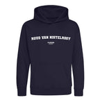 Ruud van Nistelrooy hoodie – navy kids' hoodie with white Ruud van Nistelrooy letters and Players Couture logo on the chest