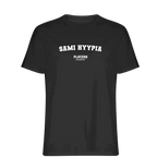 Sami Hyypia t-shirt – black men's t-shirt with white Sami Hyypia letters and Players Couture logo on the chest