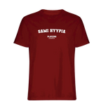 Sami Hyypia t-shirt – red men's t-shirt with white Sami Hyypia letters and Players Couture logo on the chest