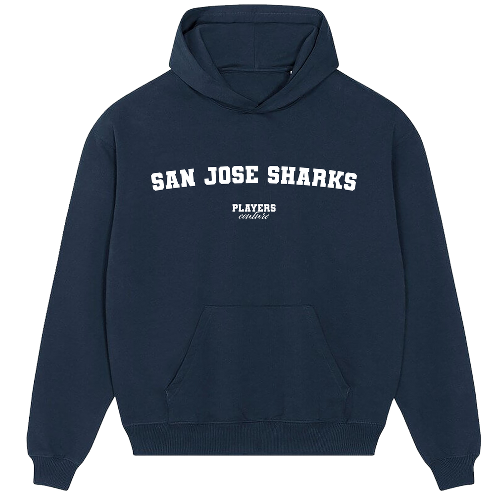 San Jose Sharks Players Couture Men's Casual Hoodie Navy