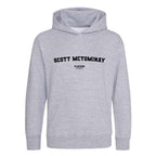 Scott McTominay hoodie – grey kids' hoodie with black Scott McTominay letters and Players Couture logo on the chest
