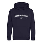 Scott McTominay hoodie – navy kids' hoodie with white Scott McTominay letters and Players Couture logo on the chest