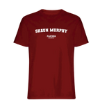 Shaun Murphy t-shirt – red men's t-shirt with white Shaun Murphy letters and Players Couture logo on the chest