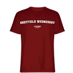 Sheffield Wednesday t-shirt – red men's t-shirt with white Sheffield Wednesday letters and Players Couture logo on the chest