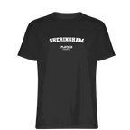 Sheringham t-shirt – black men's t-shirt with white Sheringham letters and Players Couture logo on the chest