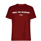 Sonic The Hedgehog t-shirt – red men's t-shirt with white Sonic The Hedgehog letters and Players Couture logo on the chest