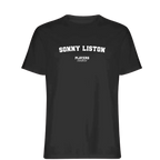 Sonny Liston t-shirt – black men's t-shirt with white Sonny Liston letters and Players Couture logo on the chest
