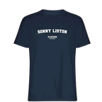 Sonny Liston t-shirt – navy men's t-shirt with white Sonny Liston letters and Players Couture logo on the chest