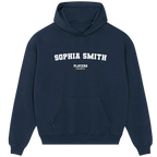 Sophia Smith hoodie – navy men's hoodie with white Sophia Smith letters and Players Couture logo on the chest