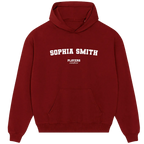 Sophia Smith hoodie – red men's hoodie with white Sophia Smith letters and Players Couture logo on the chest