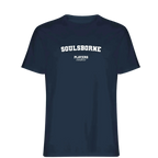 Soulsborne t-shirt – navy men's t-shirt with white Soulsborne letters and Players Couture logo on the chest