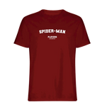 Spider-Man t-shirt – red men's t-shirt with white Spider-Man letters and Players Couture logo on the chest