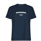 Springboks t-shirt – navy men's t-shirt with white Springboks letters and Players Couture logo on the chest