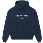 St Helens hoodie – navy men's hoodie with white St Helens letters and Players Couture logo on the chest