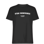 Stan Wawrinka t-shirt – black men's t-shirt with white Stan Wawrinka letters and Players Couture logo on the chest