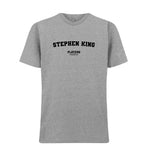 Stephen King t-shirt – grey men's t-shirt with black Stephen King letters and Players Couture logo on the chest