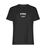 Stoke t-shirt – black men's t-shirt with white Stoke letters and Players Couture logo on the chest