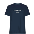 Stormers t-shirt – navy men's t-shirt with white Stormers letters and Players Couture logo on the chest