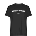 Streets Of Rage t-shirt – black men's t-shirt with white Streets Of Rage letters and Players Couture logo on the chest