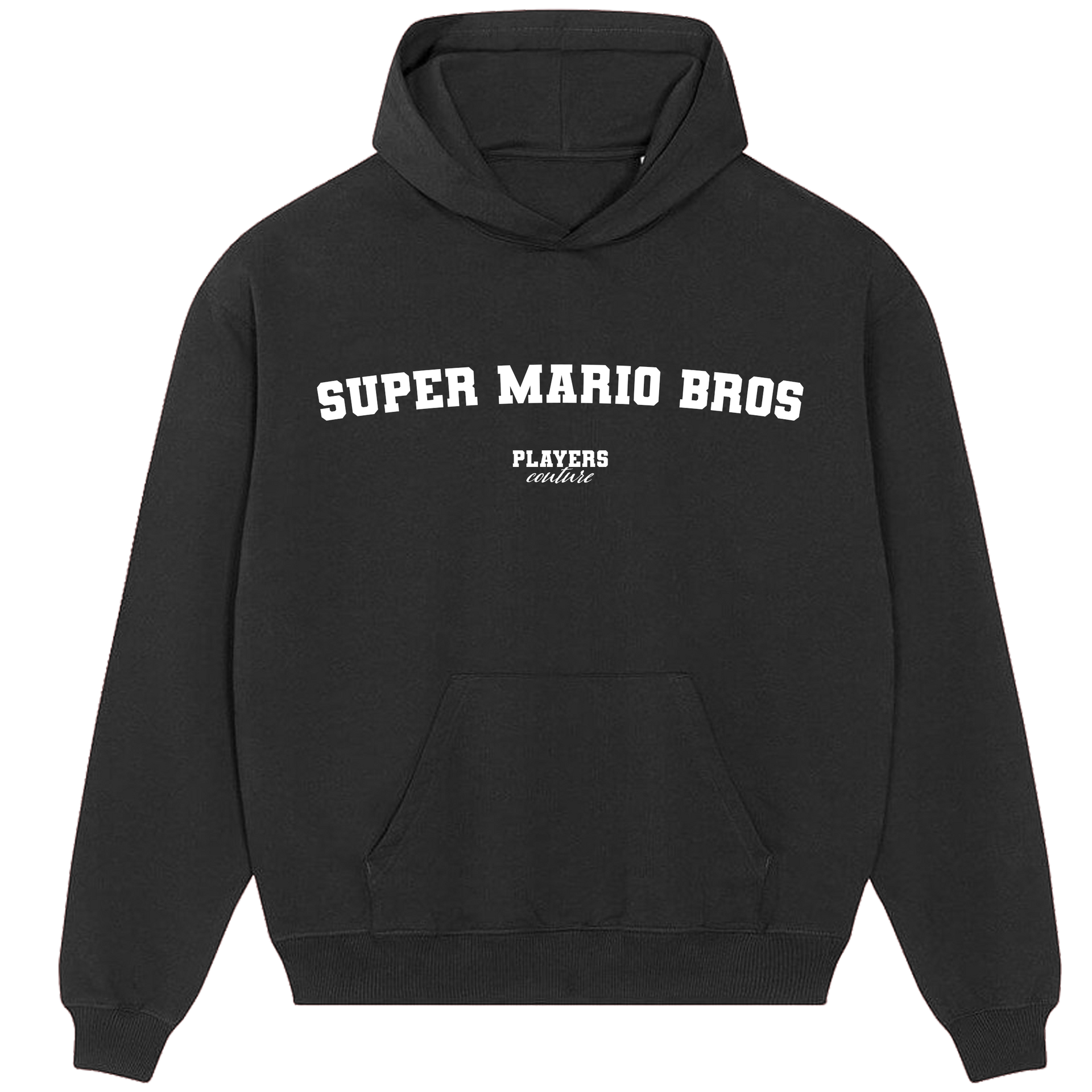 Super Mario Bros Players Couture Men's Casual Hoodie Black