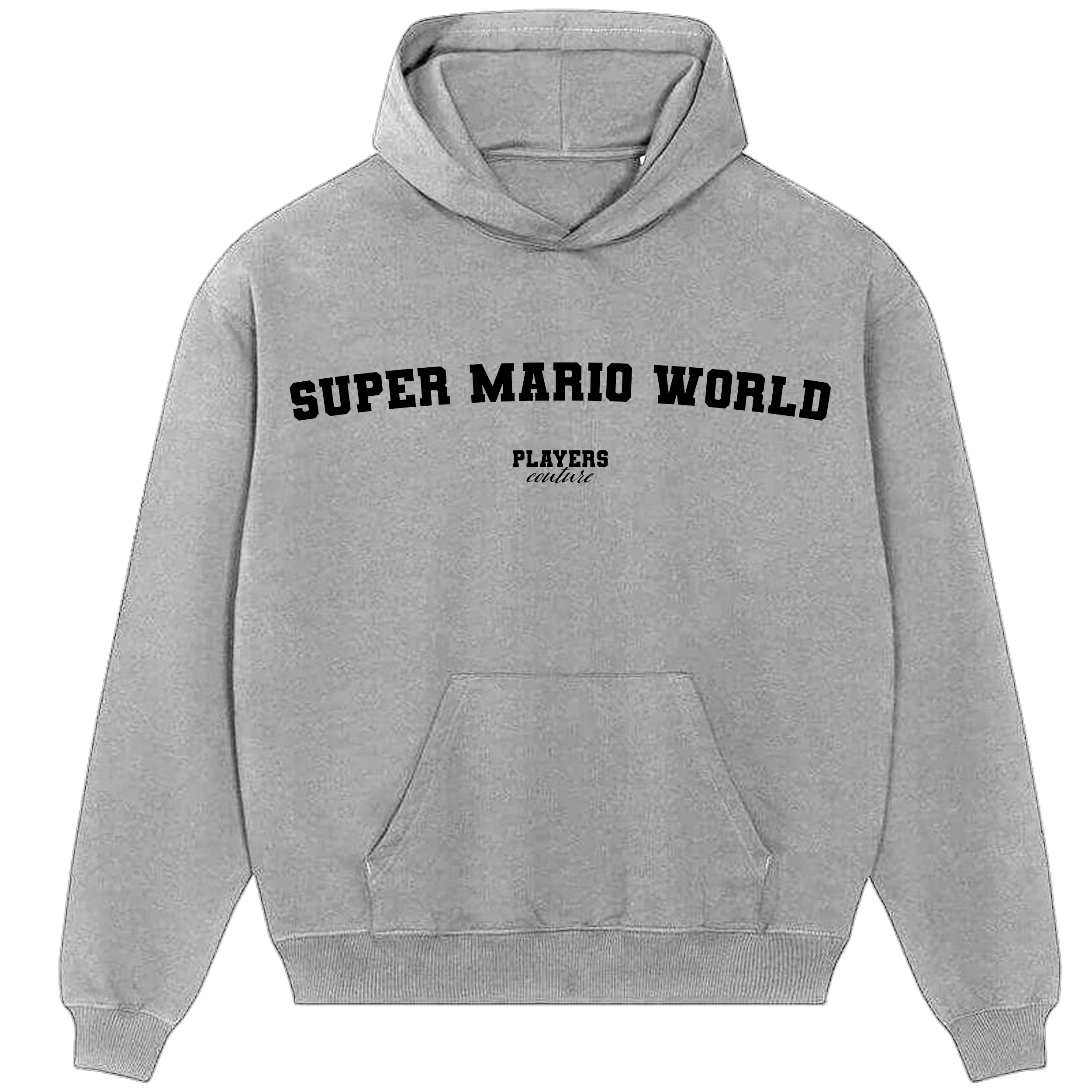 Super Mario World Players Couture Men's Casual Hoodie Gray