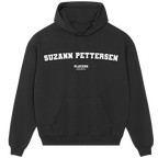 Suzann Pettersen hoodie – black men's hoodie with white Suzann Pettersen letters and Players Couture logo on the chest