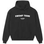 Swamp Thing hoodie – black men's hoodie with white Swamp Thing letters and Players Couture logo on the chest