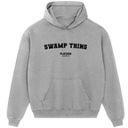 Swamp Thing hoodie – grey men's hoodie with black Swamp Thing letters and Players Couture logo on the chest