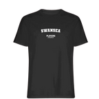 Swansea t-shirt – black men's t-shirt with white Swansea letters and Players Couture logo on the chest