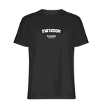 Swindon t-shirt – black men's t-shirt with white Swindon letters and Players Couture logo on the chest