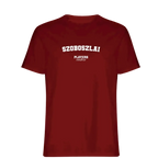 Szoboszlai t-shirt – red men's t-shirt with white Szoboszlai letters and Players Couture logo on the chest