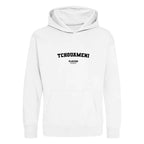 Aurélien Tchouameni hoodie – white kids' hoodie with black Aurélien Tchouameni letters and Players Couture logo on the chest