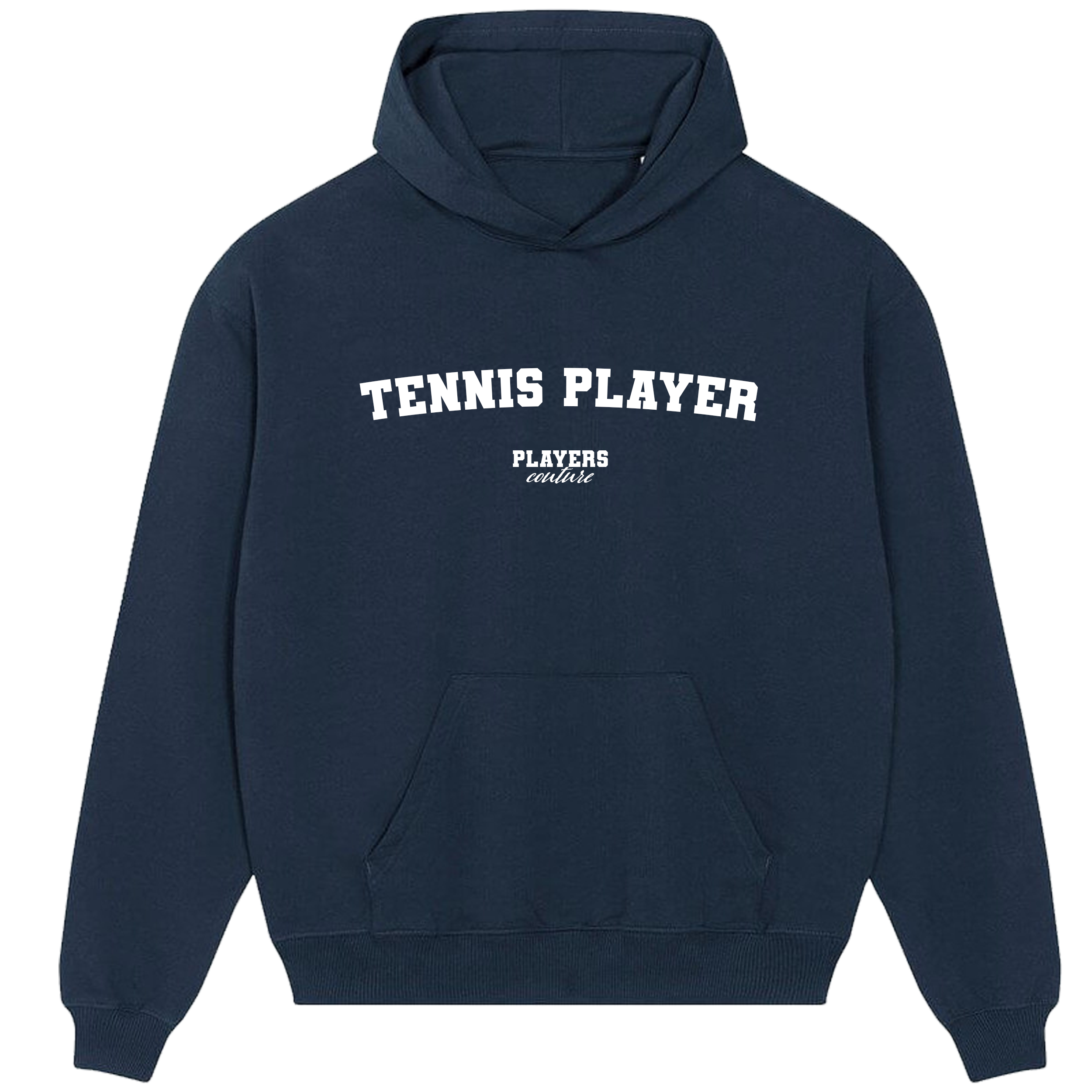 Tennis Player Players Couture Men's Casual Hoodie Navy