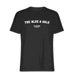 The Blue & Gold t-shirt – blue men's t-shirt with white The Blue & Gold letters and Players Couture logo on the chest