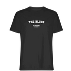 The Blues t-shirt – black men's t-shirt with white The Blues letters and Players Couture logo on the chest
