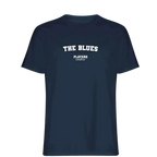 The Blues t-shirt – navy men's t-shirt with white The Blues letters and Players Couture logo on the chest