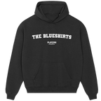 The Blueshirts hoodie – black men's hoodie with white The Blueshirts letters and Players Couture logo on the chest