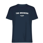 The Brewers t-shirt – navy men's t-shirt with white The Brewers letters and Players Couture logo on the chest