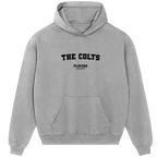 The Colts hoodie – grey men's hoodie with black The Colts letters and Players Couture logo on the chest