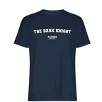 The Dark Knight t-shirt – navy men's t-shirt with white The Dark Knight letters and Players Couture logo on the chest