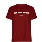 The Dark Knight t-shirt – red men's t-shirt with white The Dark Knight letters and Players Couture logo on the chest