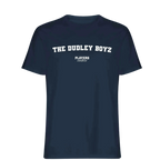 The Dudley Boyz t-shirt – navy men's t-shirt with white The Dudley Boyz letters and Players Couture logo on the chest