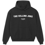 The Killing Joke hoodie – black men's hoodie with white The Killing Joke letters and Players Couture logo on the chest