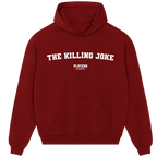 The Killing Joke hoodie – red men's hoodie with white The Killing Joke letters and Players Couture logo on the chest
