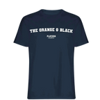 The Orange & Black t-shirt – orange men's t-shirt with black The Orange & Black letters and Players Couture logo on the chest
