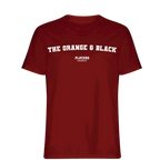 The Orange & Black t-shirt – orange men's t-shirt with black The Orange & Black letters and Players Couture logo on the chest