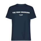 The Road Warriors t-shirt – navy men's t-shirt with white The Road Warriors letters and Players Couture logo on the chest