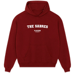 The Sabres hoodie – red men's hoodie with white The Sabres letters and Players Couture logo on the chest