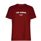 The Sabres t-shirt – red men's t-shirt with white The Sabres letters and Players Couture logo on the chest